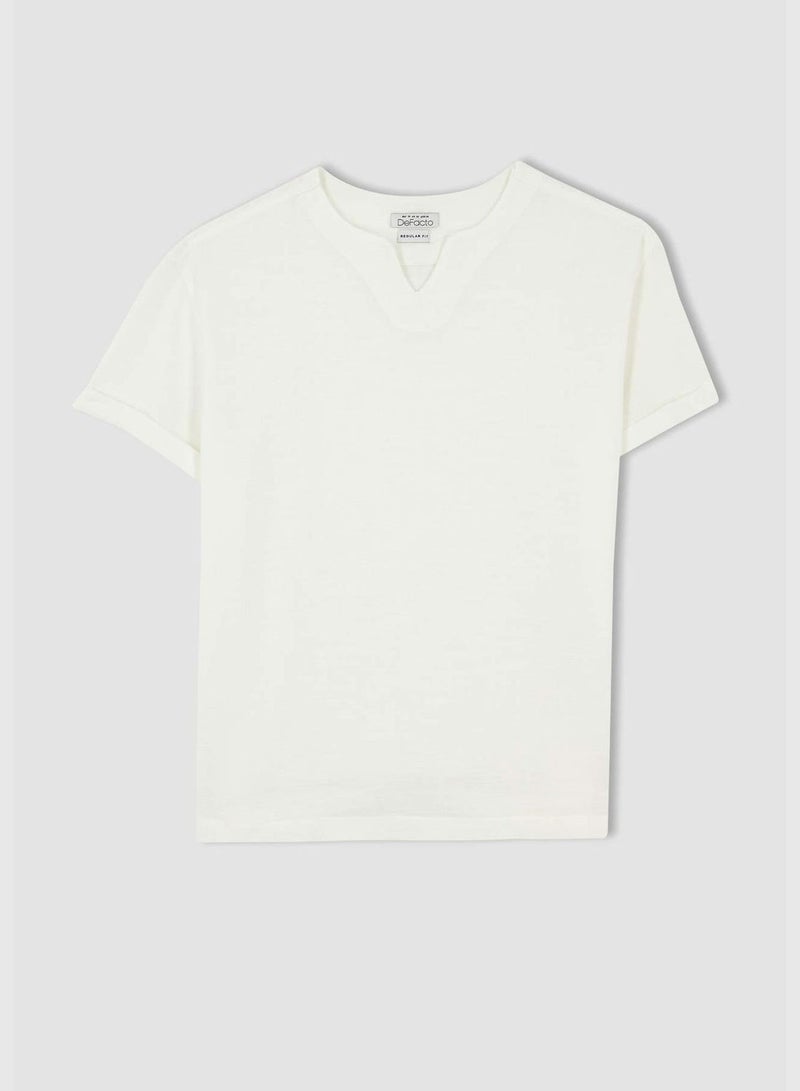 Regular Fit V-Neck Short Sleeve Shirt