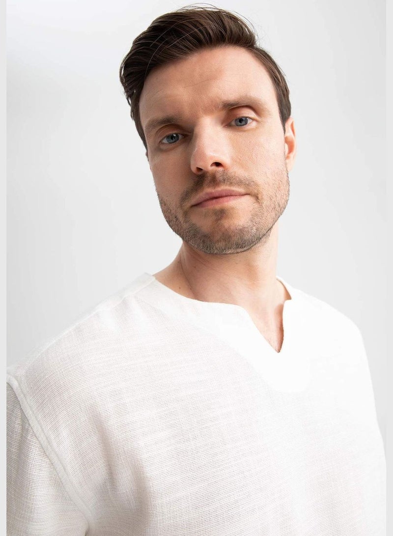 Regular Fit V-Neck Short Sleeve Shirt