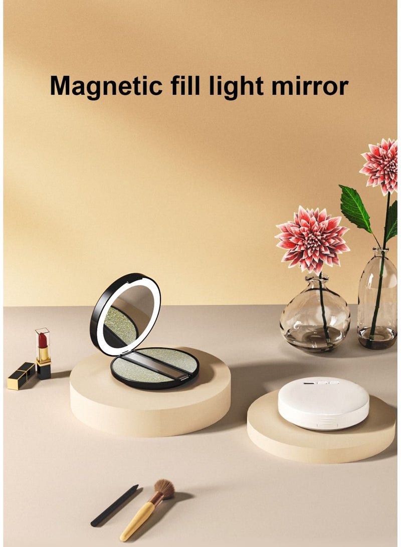 Magnetic Fill Light Mirror Featuring Three Types Of Scene Lighting, A Powerful Fill Light Effect, And An Adjustable Magnetic Bracket With Multiple Circuit Protection For Enhanced Safety And Versatility.