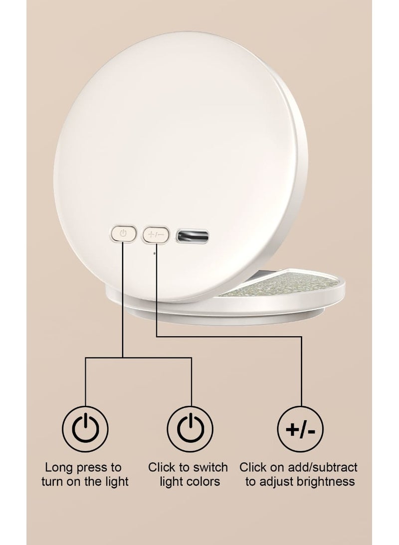 Magnetic Fill Light Mirror Featuring Three Types Of Scene Lighting, A Powerful Fill Light Effect, And An Adjustable Magnetic Bracket With Multiple Circuit Protection For Enhanced Safety And Versatility.