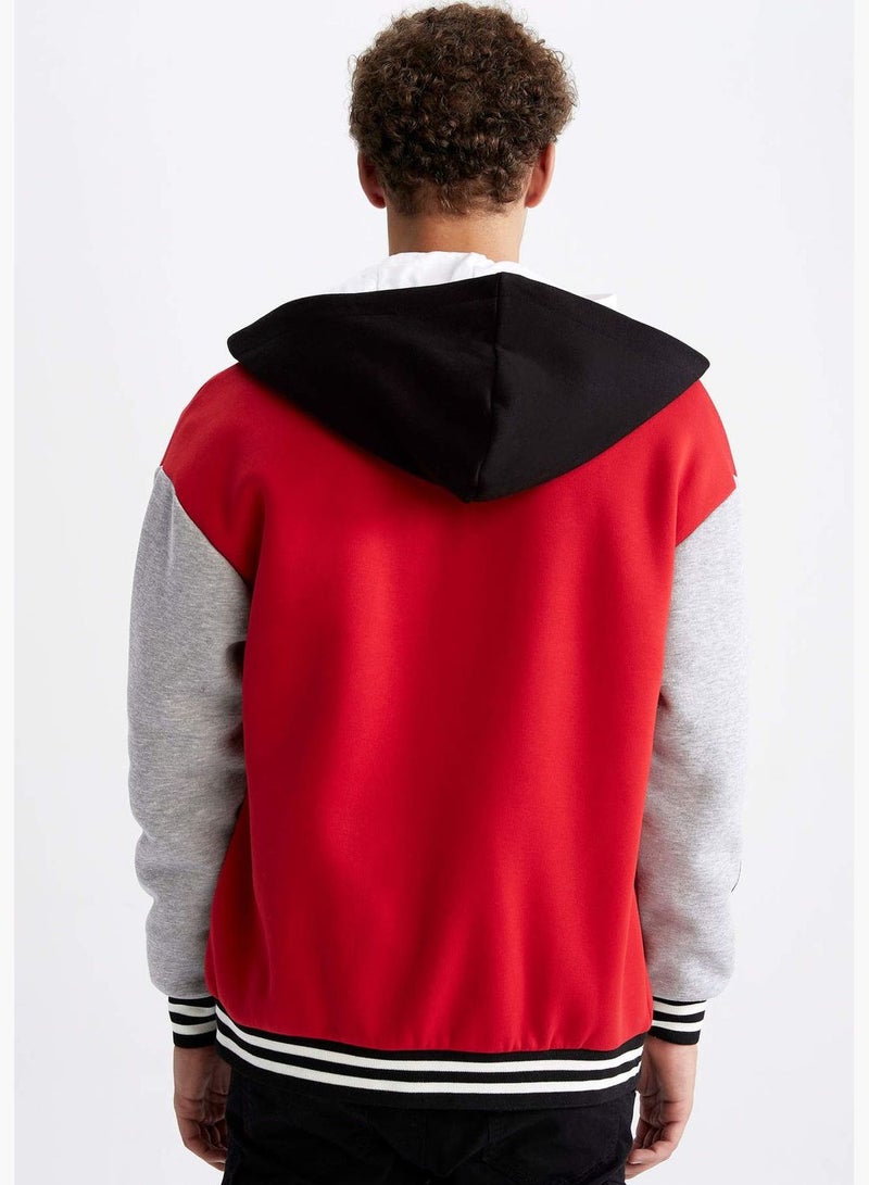 Man Oversize Fit Bomber Long Sleeve Knitted Cardigan