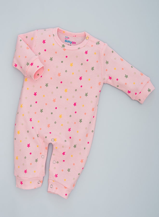 Starry Skies Colorful Stars Printed Pure Cotton Romper for Baby Girls