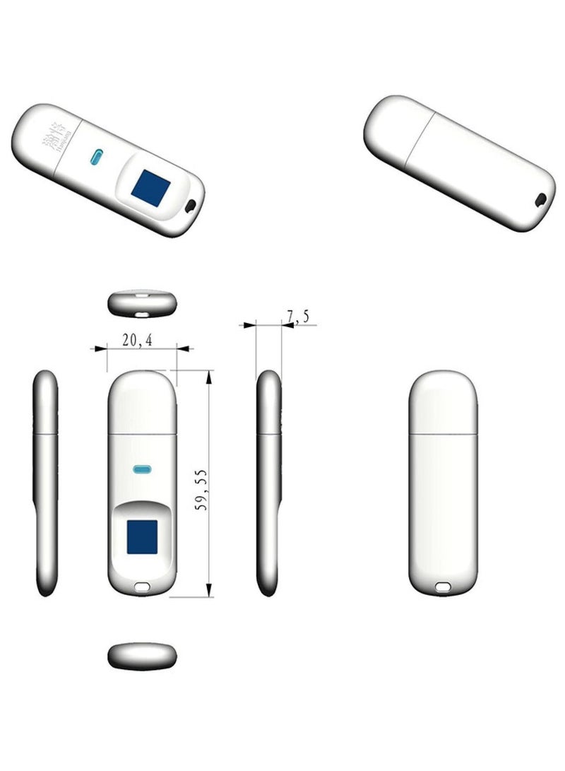 Fingerprint Recognition USB Drive with Encrypted Zinc Alloy Body 128GB Thumb Drive