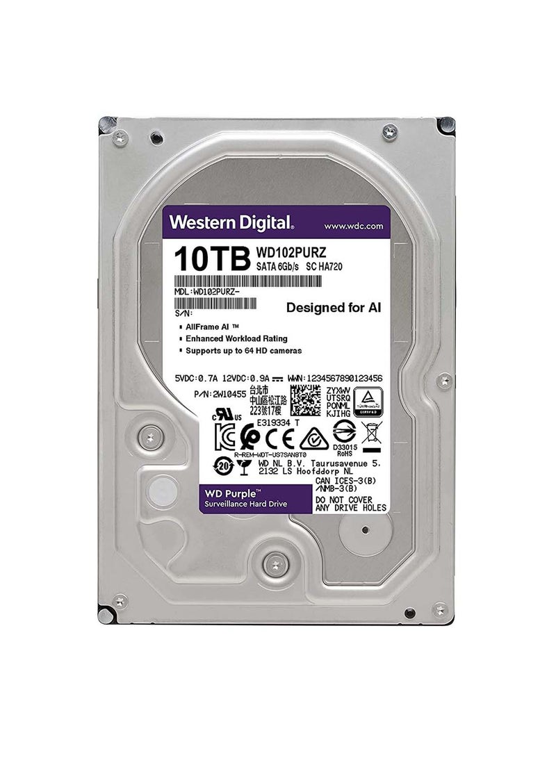 WD101PURZ 10TB 7200 RPM 256MB Cache SATA 6.0Gb/s 3.5