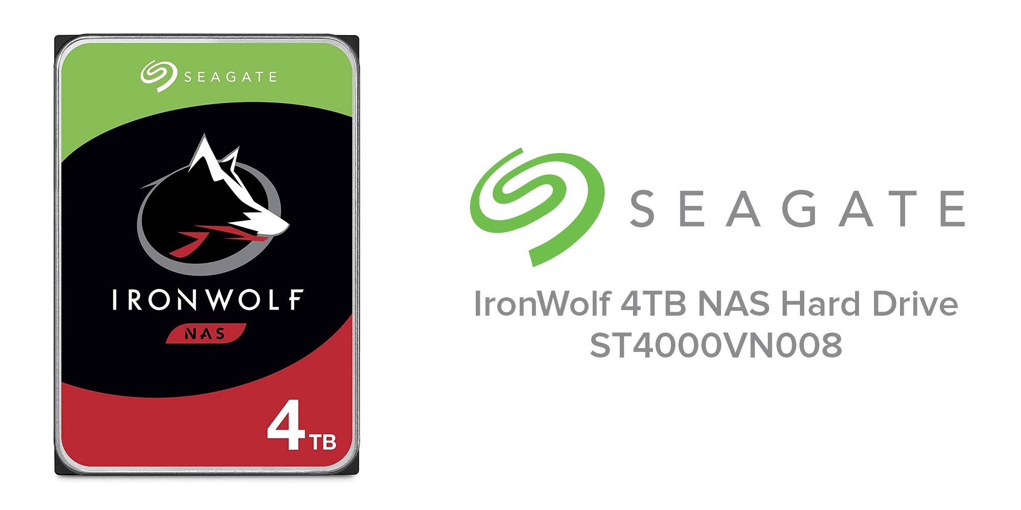 IronWolf 4TB NAS Hard Drive 5900 RPM 64MB Cache SATA 6.0Gb/s CMR 3.5