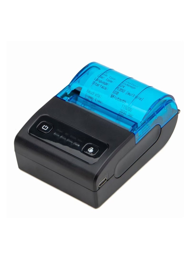 Portable 58mm Receipt Bill Printer Bluetooth Wireless Loyverse Mini Pocket POS Thermal Printer Small Business Android Windows