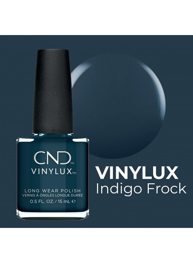 Cnd Vinylux Longwear Blue Nail Polish, Gel-Like Shine And Chip Resistant Color, Indigo Frock #176, 0.5 Fl Oz