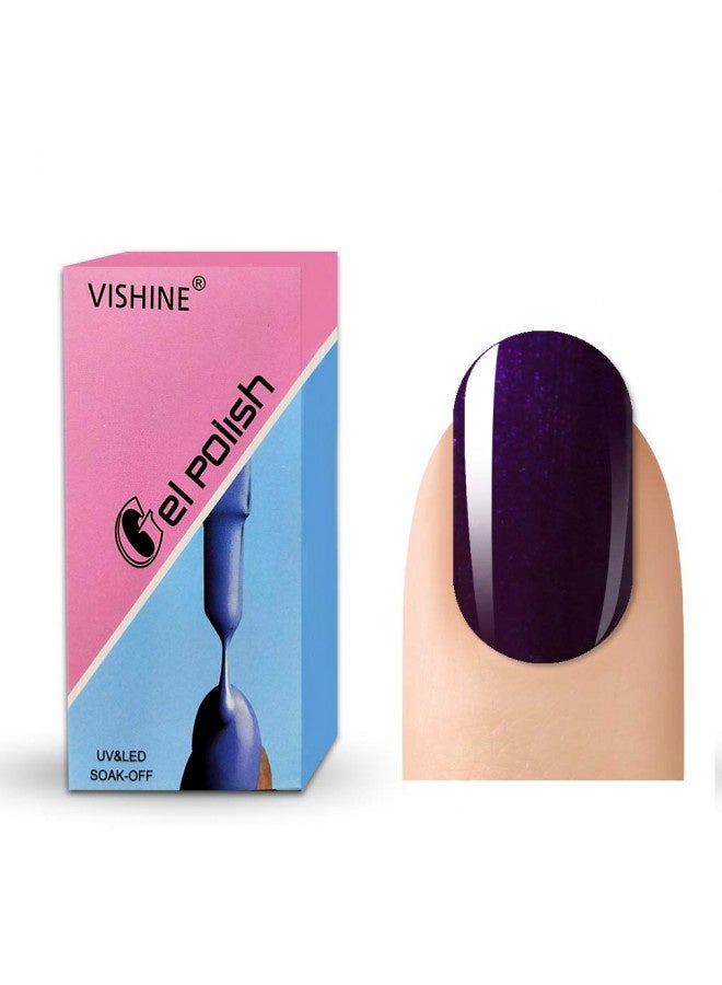 Vishine Gelpolish Manicure Diy Gel Nail Polish Lacquer Shiny Color Uv Led Soak Off Long-Lasting Glitter Blueviolet (1881)