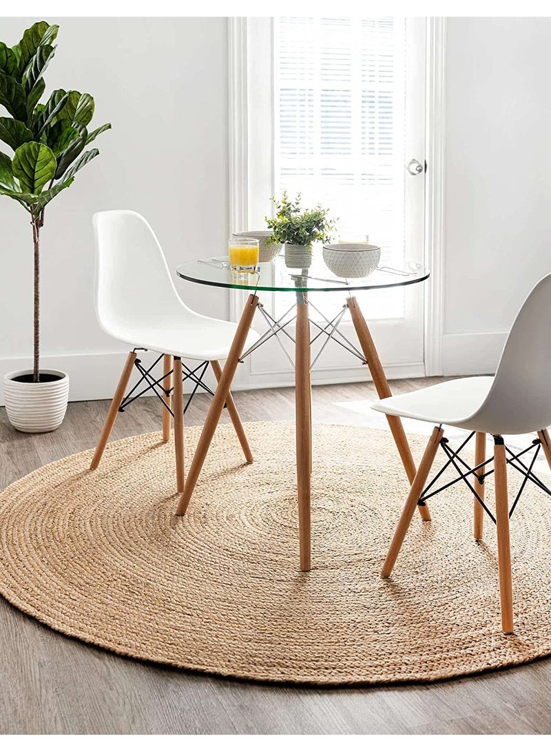 Natural Jute Rug Jute Carpet Handwooven Jute Rug Carpet For Living Room Bedroom Floor Jute Mat For Kitchen Entryway Hallway Round Natural Jute Rug Seagrass Rug Carpet