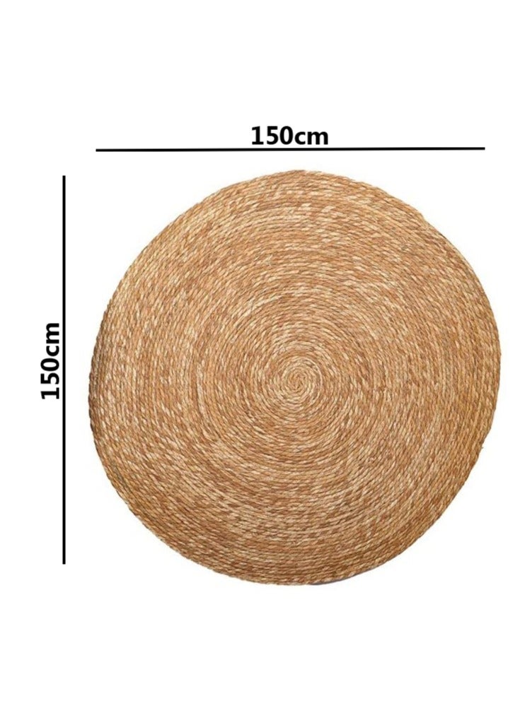 Natural Jute Rug Jute Carpet Handwooven Jute Rug Carpet For Living Room Bedroom Floor Jute Mat For Kitchen Entryway Hallway Round Natural Jute Rug Seagrass Rug Carpet