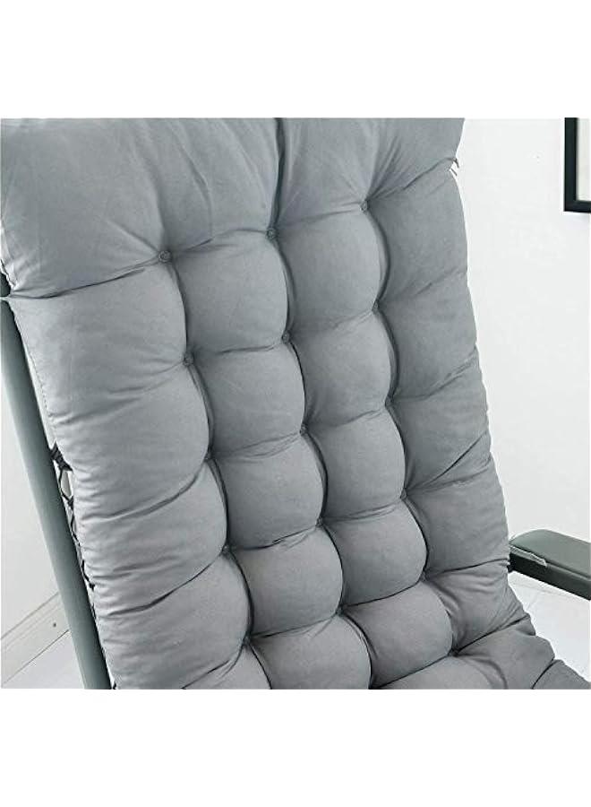 Lounge Chair Cushion Pad,Thickened Patio Garden Indoor Outdoor Rattan Recliner Portable Sustainable Sun Lounger Cushion,Window Seat Mattress Gray 48x120cm(19x47inch)