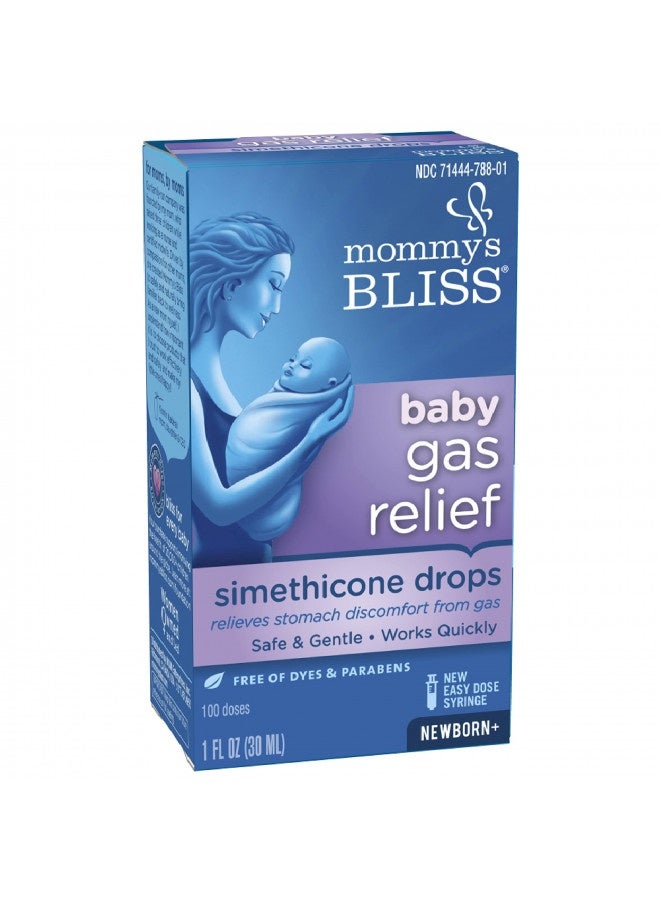 Mommy'S Bliss Gas Relief Drops Bottle, Simethicone Drops For Infants, Relieves Stomach Discomfort, Safe And Gentle, Ginger Flavor, 1 Fl Oz (Pack Of 1)