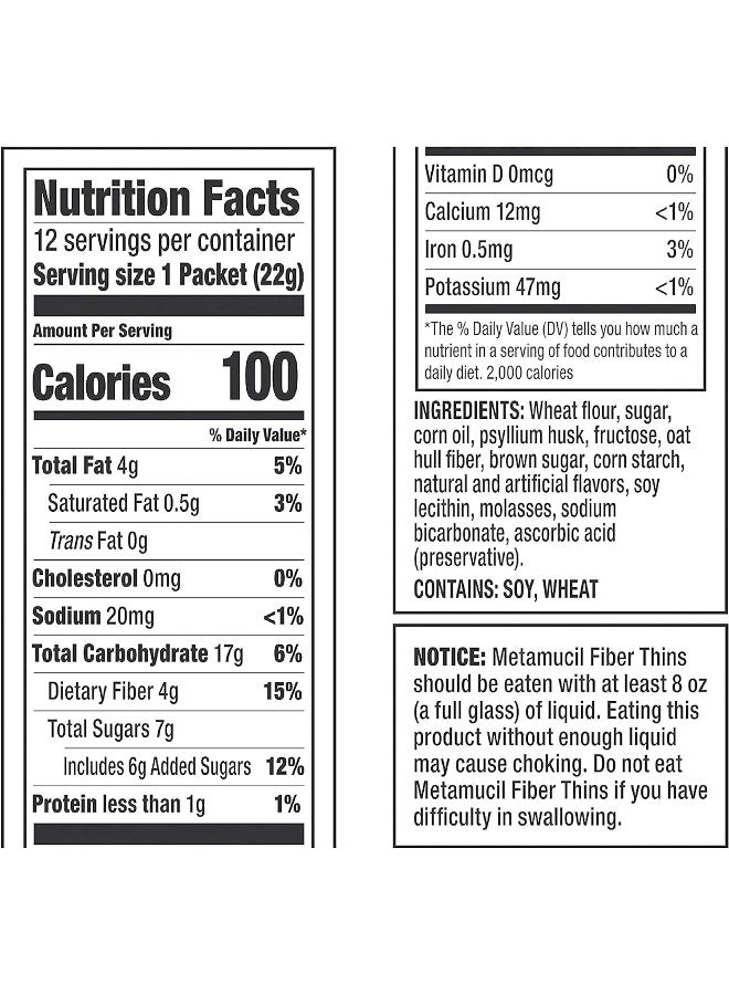 Metamucil Fiber Wafers Apple Crisp Packets, 2 ea