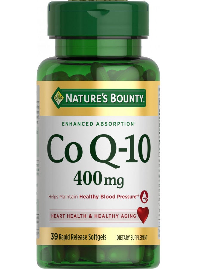 Nature's Bounty CoQ10 , Dietary Supplement, Supports Heart Health, 400mg, 39 Softgels