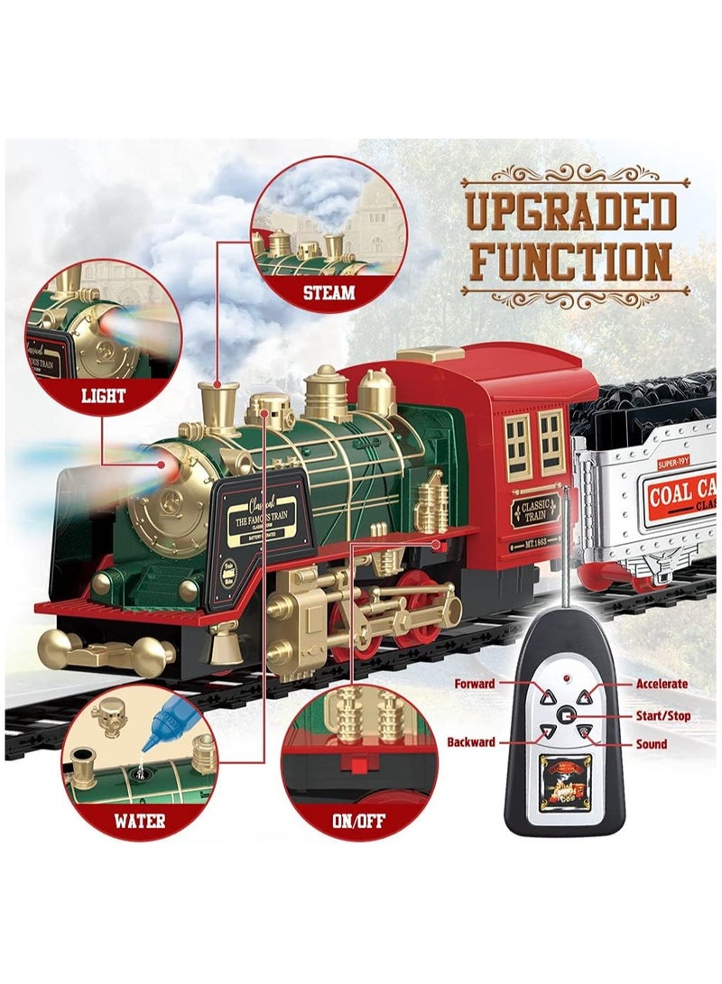 Mini Remote Control Steam Train Sets with Steam,Light,Sounds