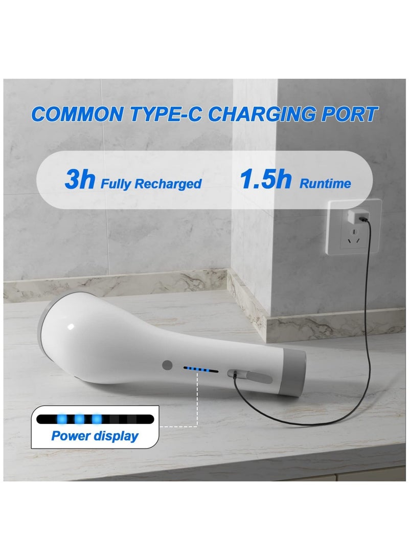 Electric Cleaning Scrubs 8-in-1 Multifunctional Electric Cleaning Brush - USB Charging Bathroom Wash Brush Kitchen Cleaning Tool Household Cleaning Brush (Gray)