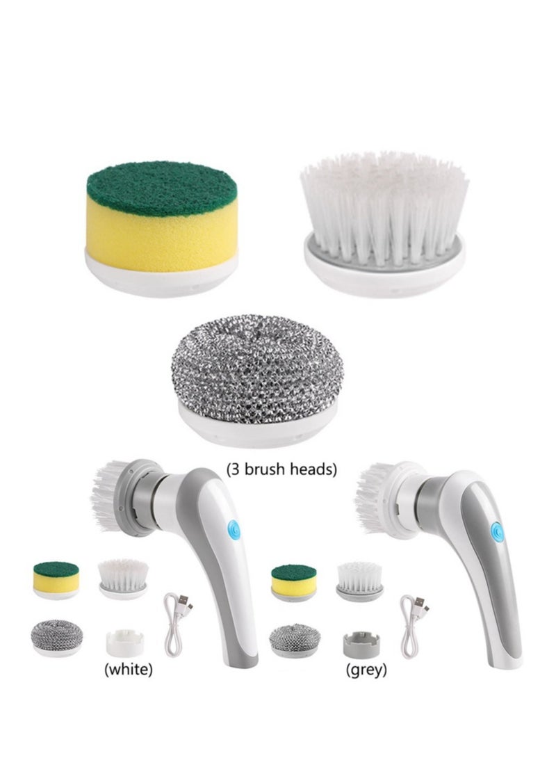 Multifunctional Electric Clean Brush 360 Degree Rotation Wireless Brush Comfortable Handle Home Appliances for House Stove Range , Electric Spin Scrubber