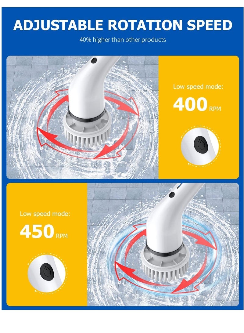 Electric Cleaning Scrubs 8-in-1 Multifunctional Electric Cleaning Brush - USB Charging Bathroom Wash Brush Kitchen Cleaning Tool Household Cleaning Brush