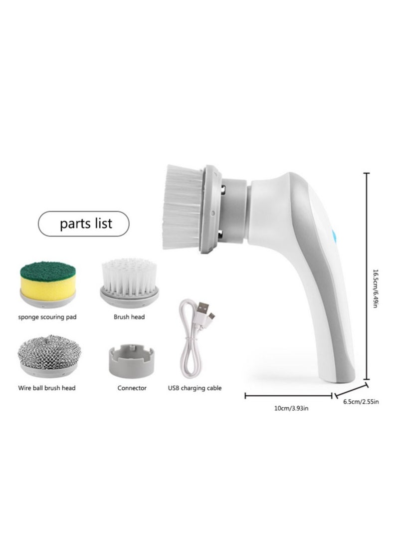 Multifunctional Electric Clean Brush 360 Degree Rotation Wireless Brush Comfortable Handle Home Appliances for House Stove Range , Electric Spin Scrubber