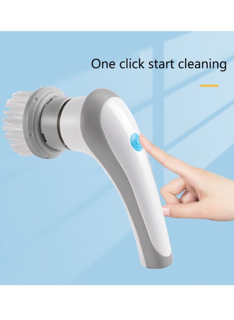 Multifunctional Electric Clean Brush 360 Degree Rotation Wireless Brush Comfortable Handle Home Appliances for House Stove Range , Electric Spin Scrubber