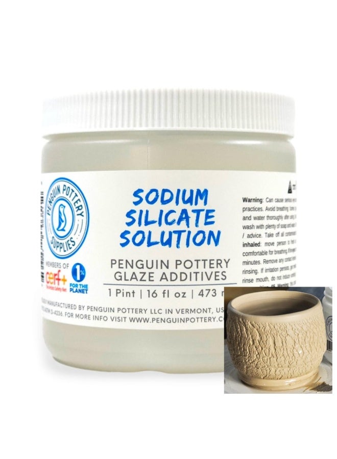 Penguin Pottery  - Sodium Silicate Solution - Deflocculant - 17 oz