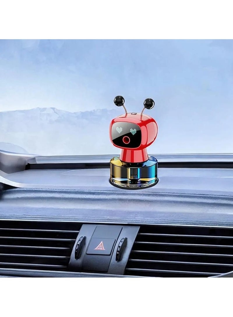 Cute Robot Car Diffuser Car Air Freshener Mini Portable Essential Oil Diffuser Car Perfume for Living Room Office Travel