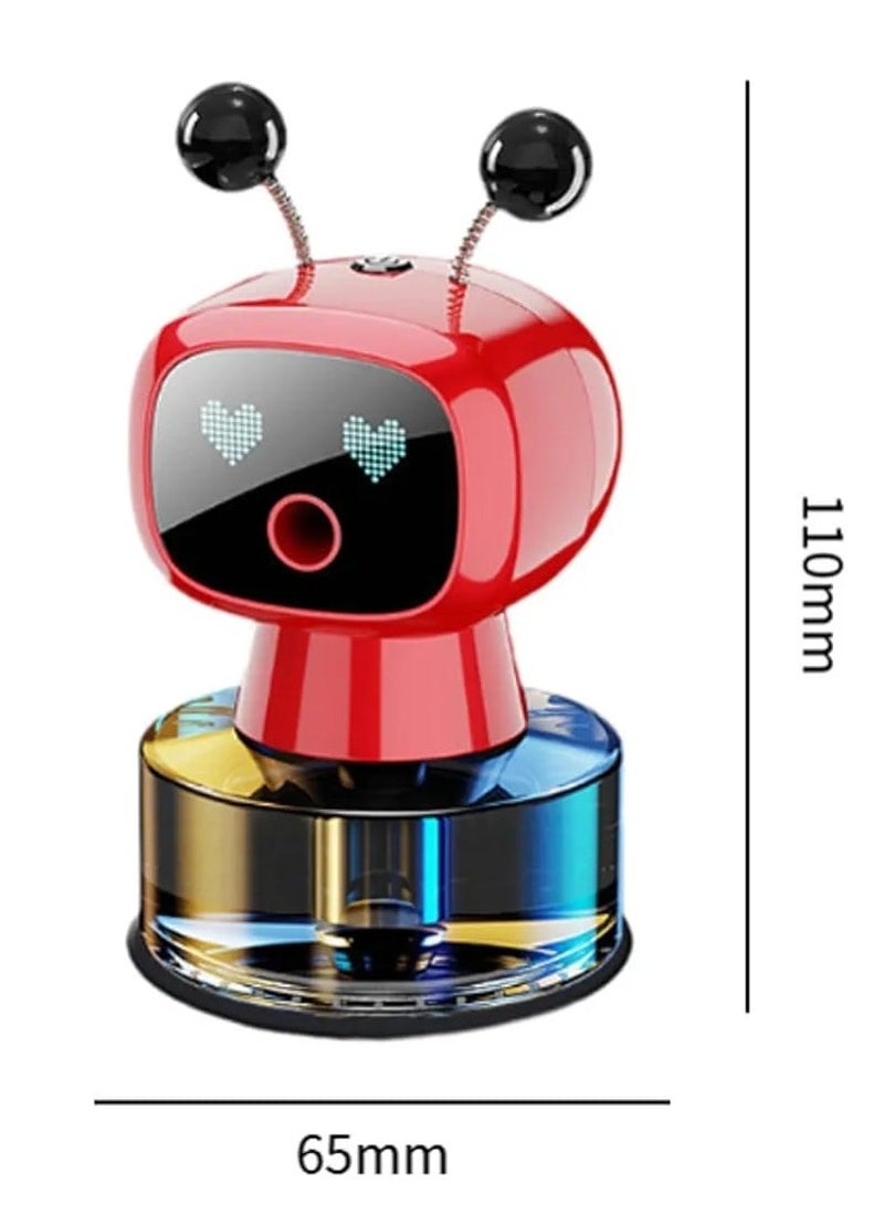 Cute Robot Car Diffuser Car Air Freshener Mini Portable Essential Oil Diffuser Car Perfume for Living Room Office Travel