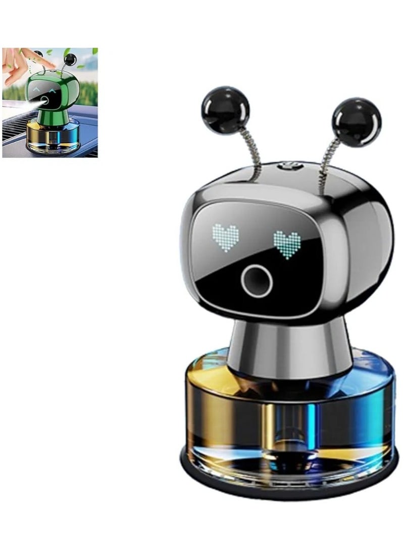 Cute Robot Car Diffuser Car Air Freshener Mini Portable Essential Oil Diffuser Car Perfume for Living Room Office Travel