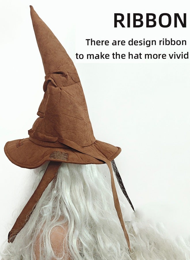 Witch Hats Thickened Witch Costume Accessories Witches Hat Funny Wizard Hat for Adults and Teens Cosplay Costume Party Festivals Masquerade