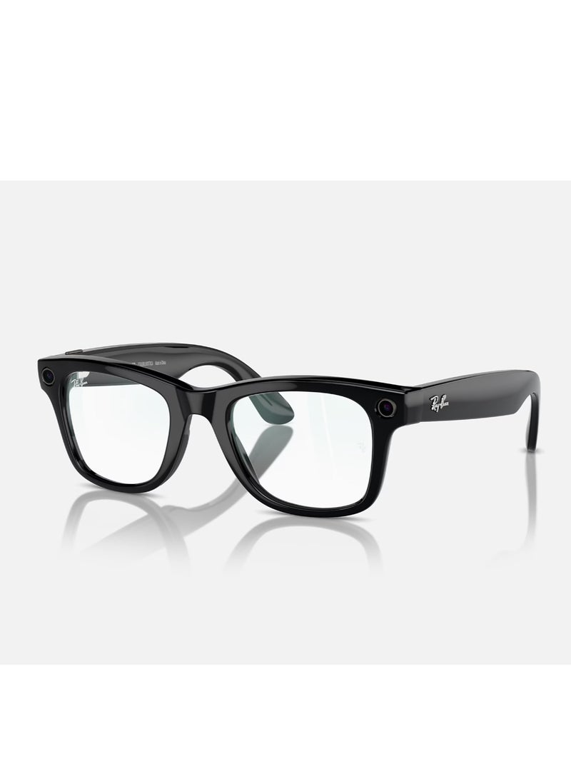 Ray Ban Wayfarer RW4006 Shiny Frames With Clear Classic Lenses Direct To Social 12MP Camera Open Ear Audio Five-Mic System AI Voice Control Black