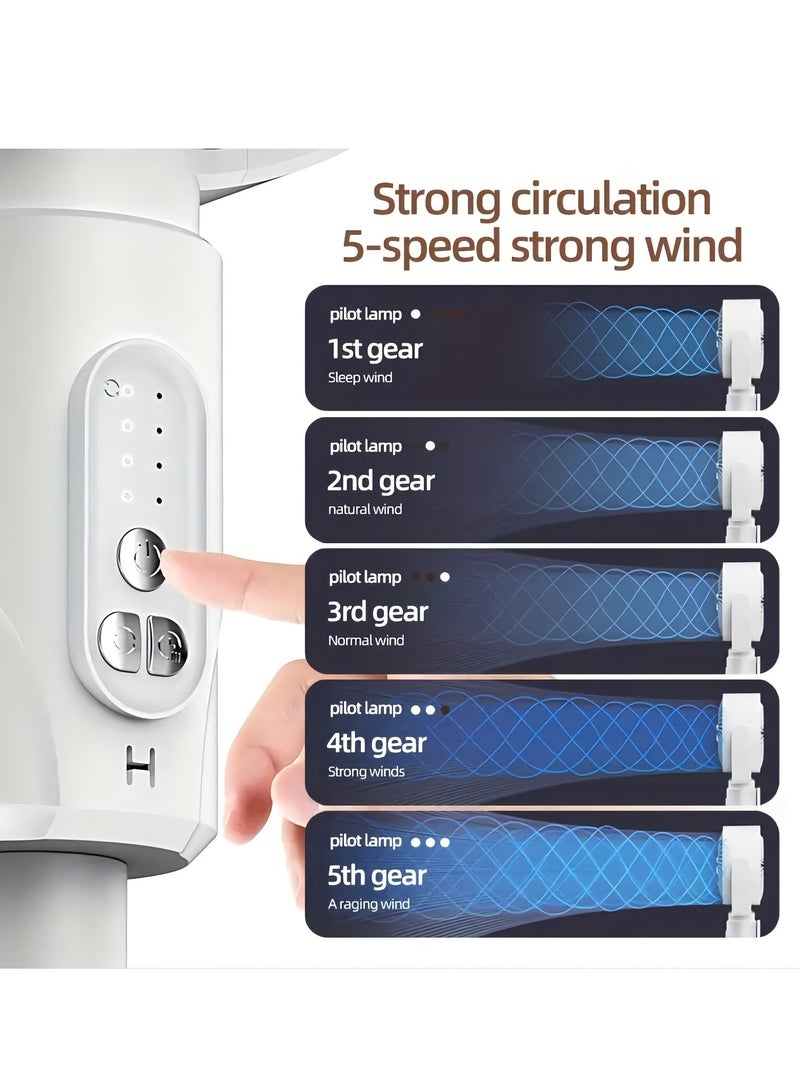 4000mAh Portable Foldable Wireless Stand Fan Air Circulation Fan with Remote Control