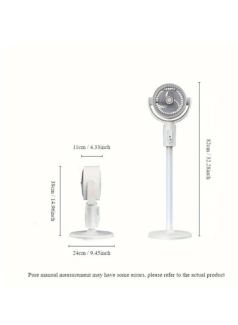 4000mAh Portable Foldable Wireless Stand Fan Air Circulation Fan with Remote Control