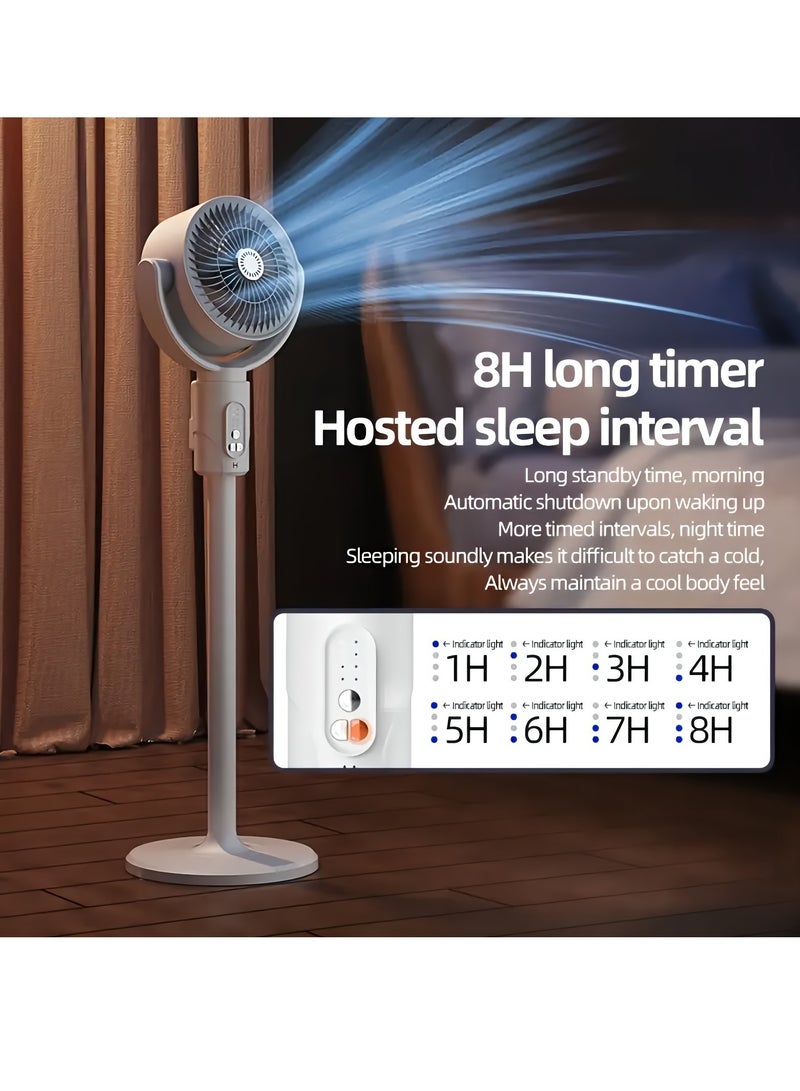 4000mAh Portable Foldable Wireless Stand Fan Air Circulation Fan with Remote Control