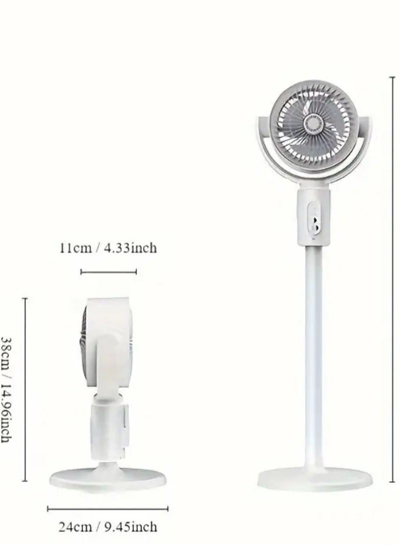 F1 USB Rechargeable Remote Control Extendable Electric Standing Shaking Head Ventilation Cool Air Circulation Fan