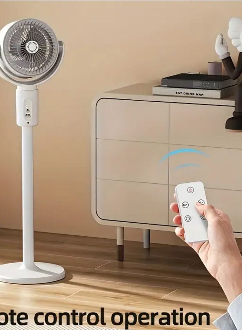 F1 USB Rechargeable Remote Control Extendable Electric Standing Shaking Head Ventilation Cool Air Circulation Fan