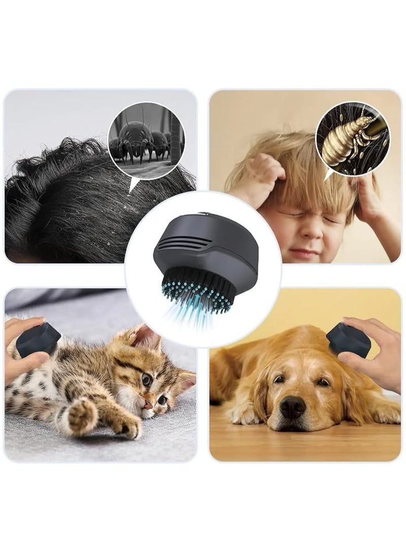 Electric Dandruff Comb Lice Comb Flea Comb Soft Mane Dandruff Brush for Dandruff Removal Electric Flea Comb for Kids Cats Dogs for Long Short Thick and Sparse Hair Soft Hair