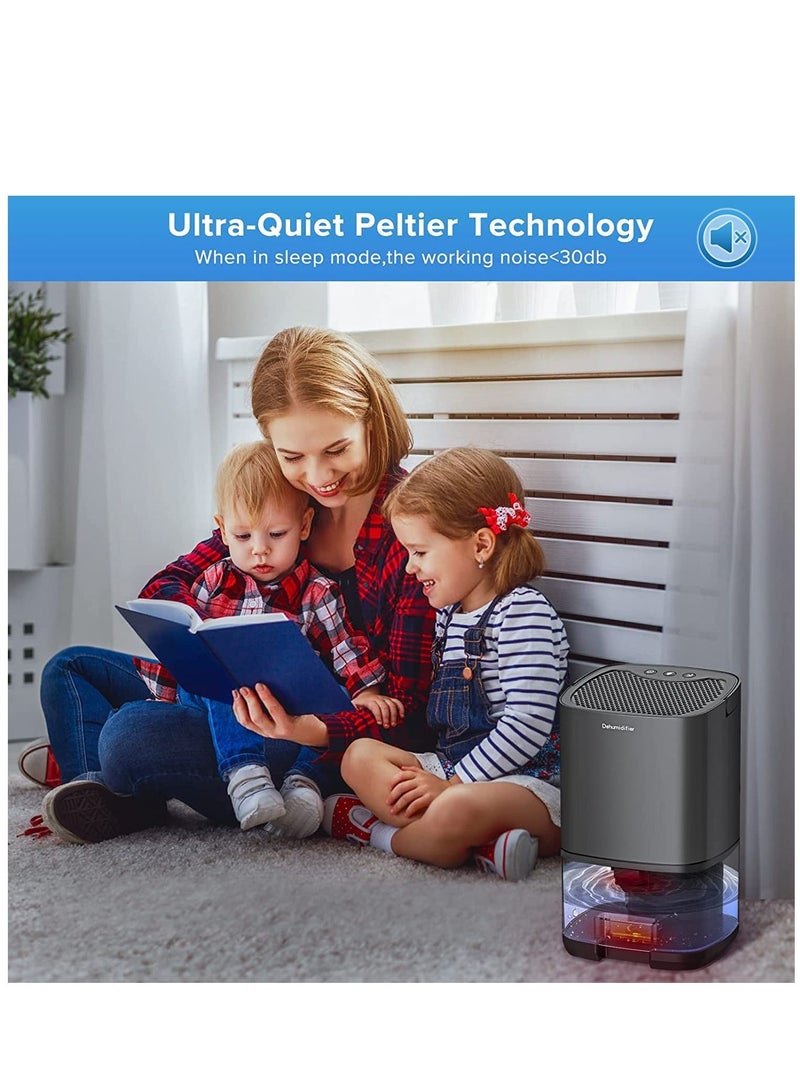 Dehumidifier Bathroom Dehumidifier Home Dehumidifier Bedroom Quiet Dehumidifier Small Portable Automatic Shut-off Dehumidifier for Basement Closet Kitchen Garage