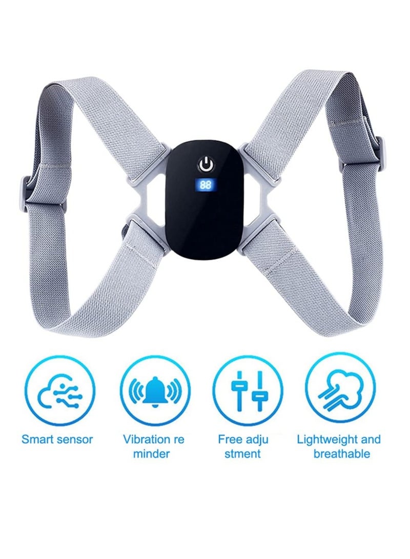 Smart Posture Corrector Upper Back Brace with Vibration Intelligent Posture Reminder Help to Keep Right Posture to Keep a Good Habit Posture Trainer for Women Kids Men