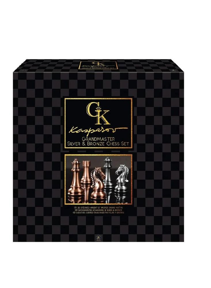 Kasparov Grandmaster Silver & Bronze Chess Set