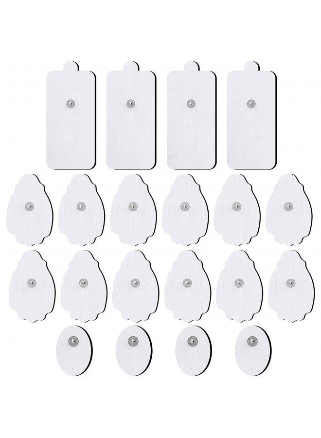 TENS/EMS Unit Replacement Pads NURSAL 20 Pack 3.5mm Snap Electrode Pads for Electrotherapy (Not Fit NURSAL Blue Tens) Reuse More Than 30 Times, Compatible with MEDVICE,Belifu TENS Machine