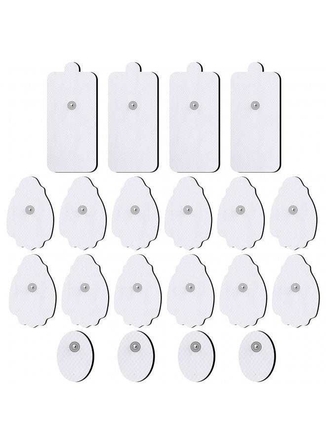 TENS/EMS Unit Replacement Pads NURSAL 20 Pack 3.5mm Snap Electrode Pads for Electrotherapy (Not Fit NURSAL Blue Tens) Reuse More Than 30 Times, Compatible with MEDVICE,Belifu TENS Machine