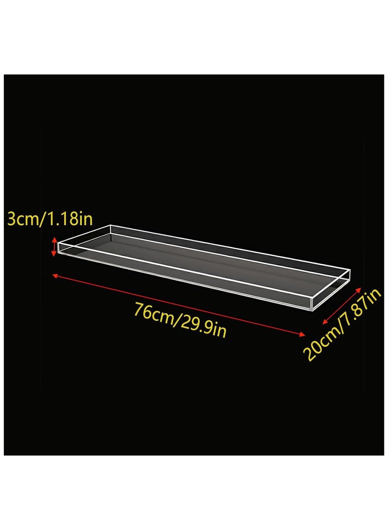 Bathtub Tray Clear Acrylic Bath Tub Tray Table, Bathtub Against Wall Anti-Slip Bathtub Caddy Tray, for Uxury Home Bathrooms Bathtub Caddy Bath Tub Table Caddy 29.9 * 7.87 * 1.18in