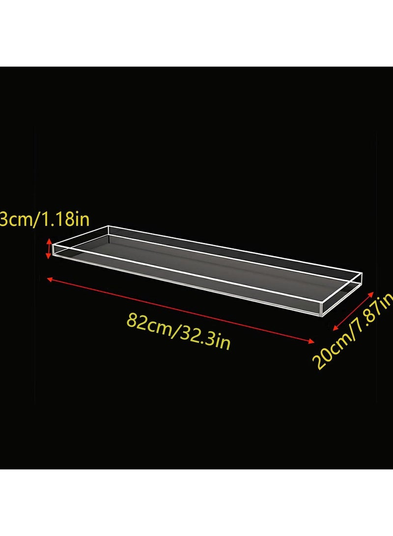 Bathtub Tray Clear Acrylic Bath Tub Tray Table, Bathtub Against Wall Anti-Slip Bathtub Caddy Tray, for Luxury Home Bathrooms Bathtub Caddy Bath Tub Table Caddy 32.3 * 7.87 * 1.18in