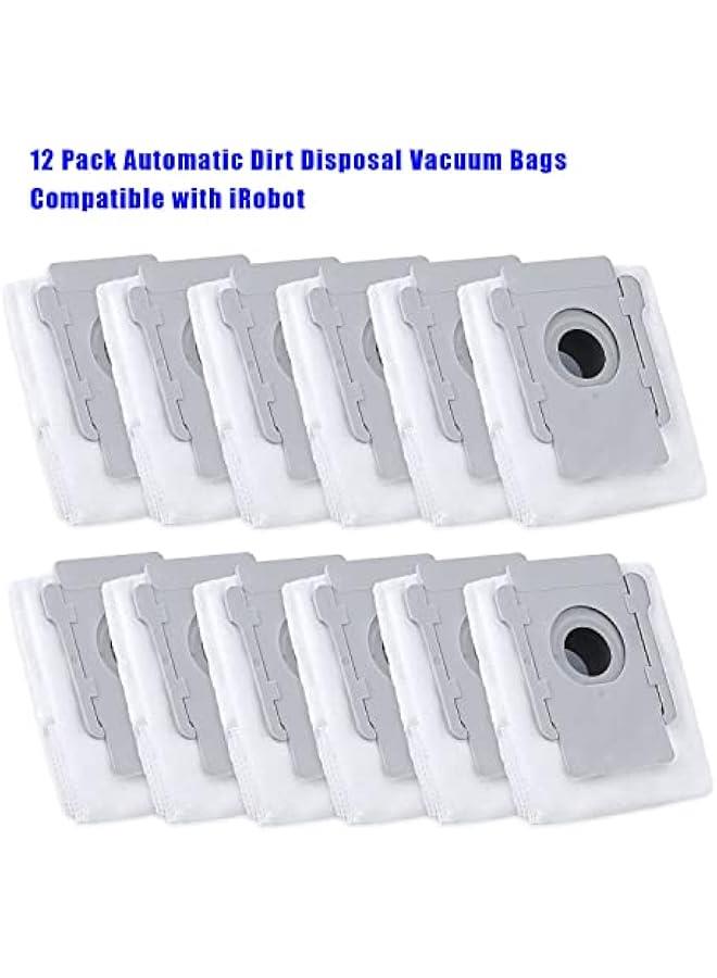 12 Pack Dust Bags for Roomba, Repalcement Disposal Dust Bags Compatible for iRobot Roomba i3+ i7+ S9/S9+ Plus Clean Base Automatic Dirt Disposal Models