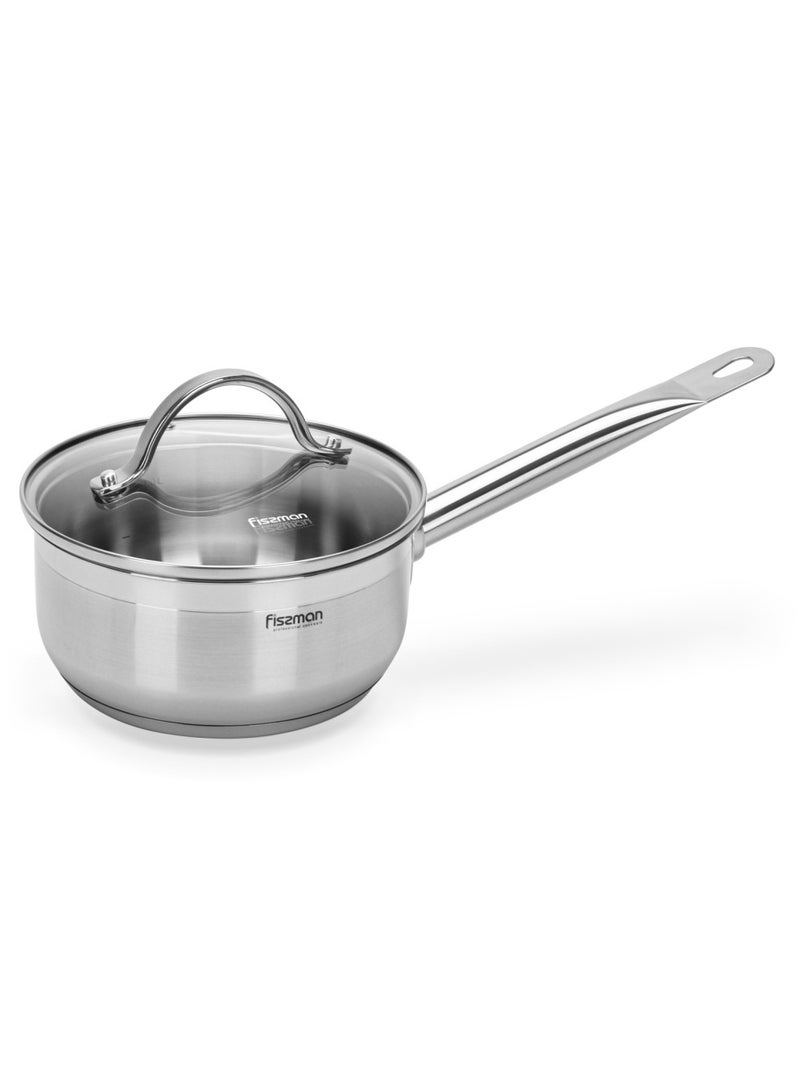 Saucepan 16cm/1.5LTR with Glass Lid Luminosa Series Stainless Steel