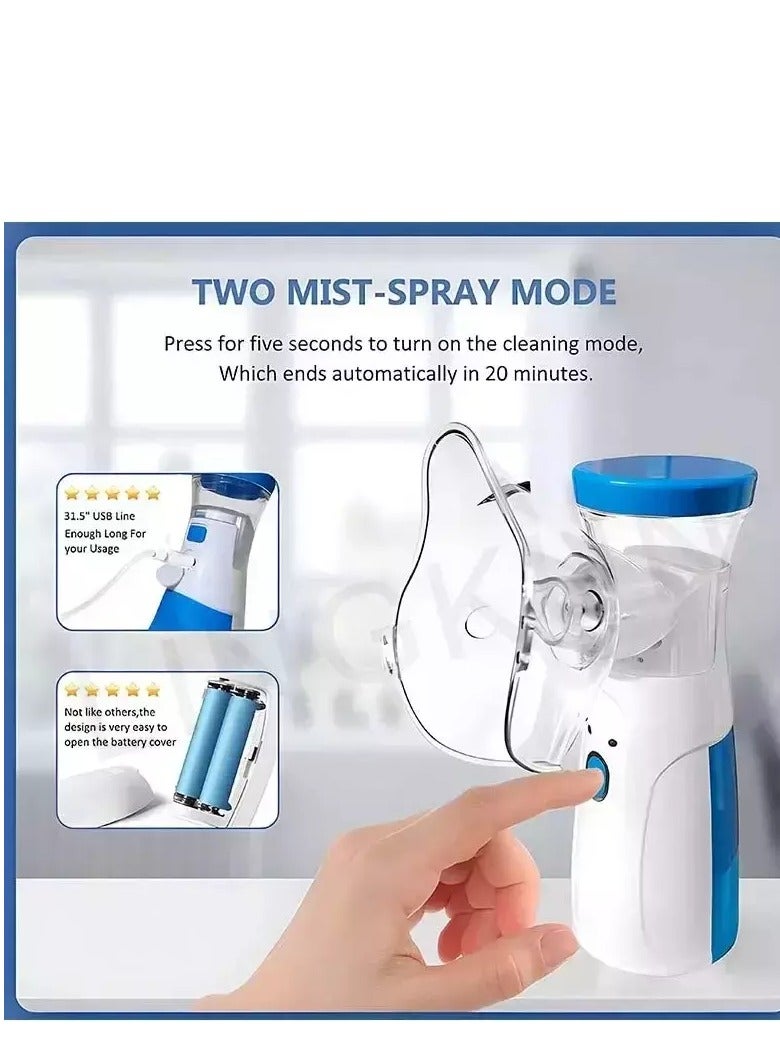 USB Rechargeable Nebulizer Machine with Adjustable Mask