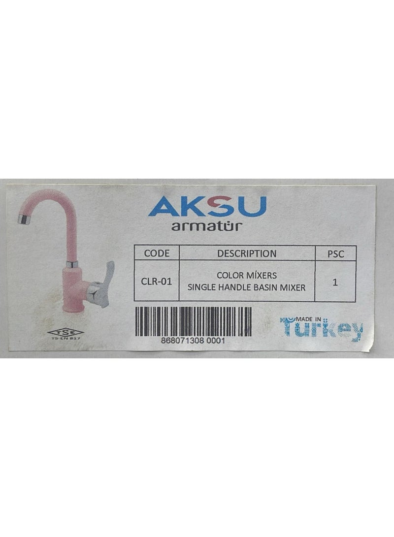 Turkish single handle kitchen mixer pink color clr-01