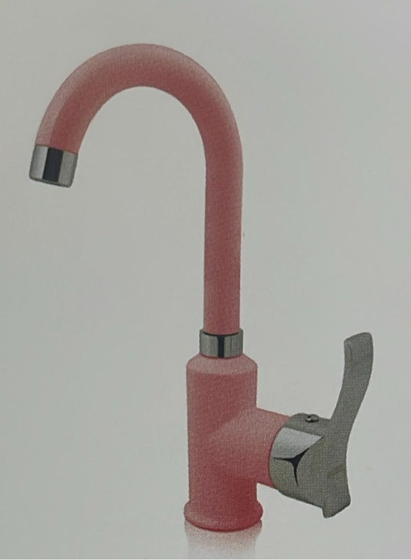 Turkish single handle kitchen mixer pink color clr-01