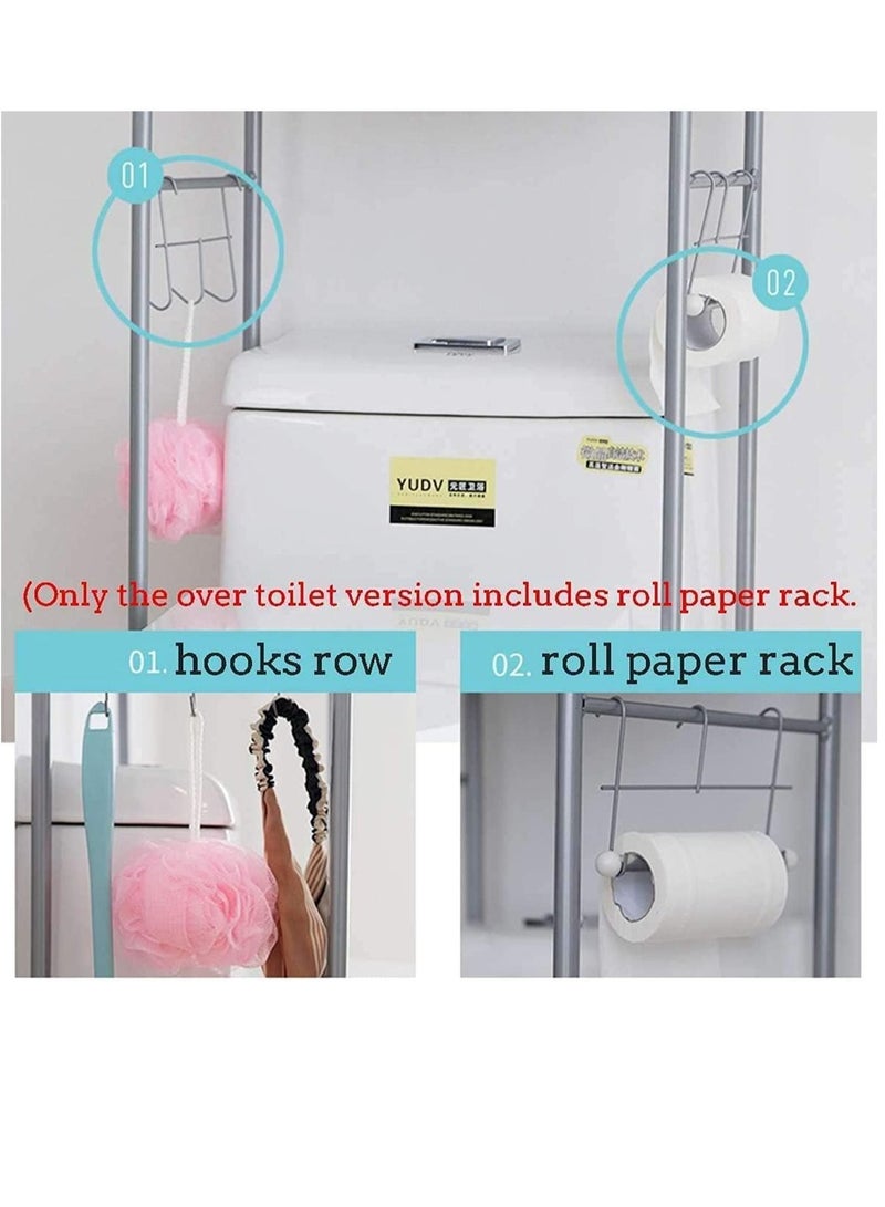 3 Layers Metal Shelf Over Toilet Space Saving Storage Rack For Bathroom Metal Toilet Cabinet Shelving Kitchen Bathroom Space Saver Shelf Organizer