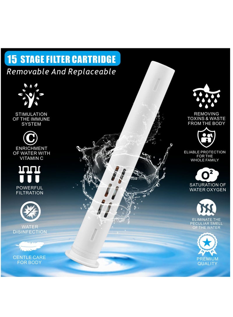 Handheld Shower Head with Filter, High Pressure Shower Head with Filter for Hard Water, Voolan 9 Spray Modes Detachable Shower Head with Upgraded Filter Water Softener, Energy Class A+++